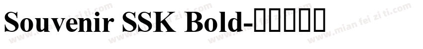 Souvenir SSK Bold字体转换